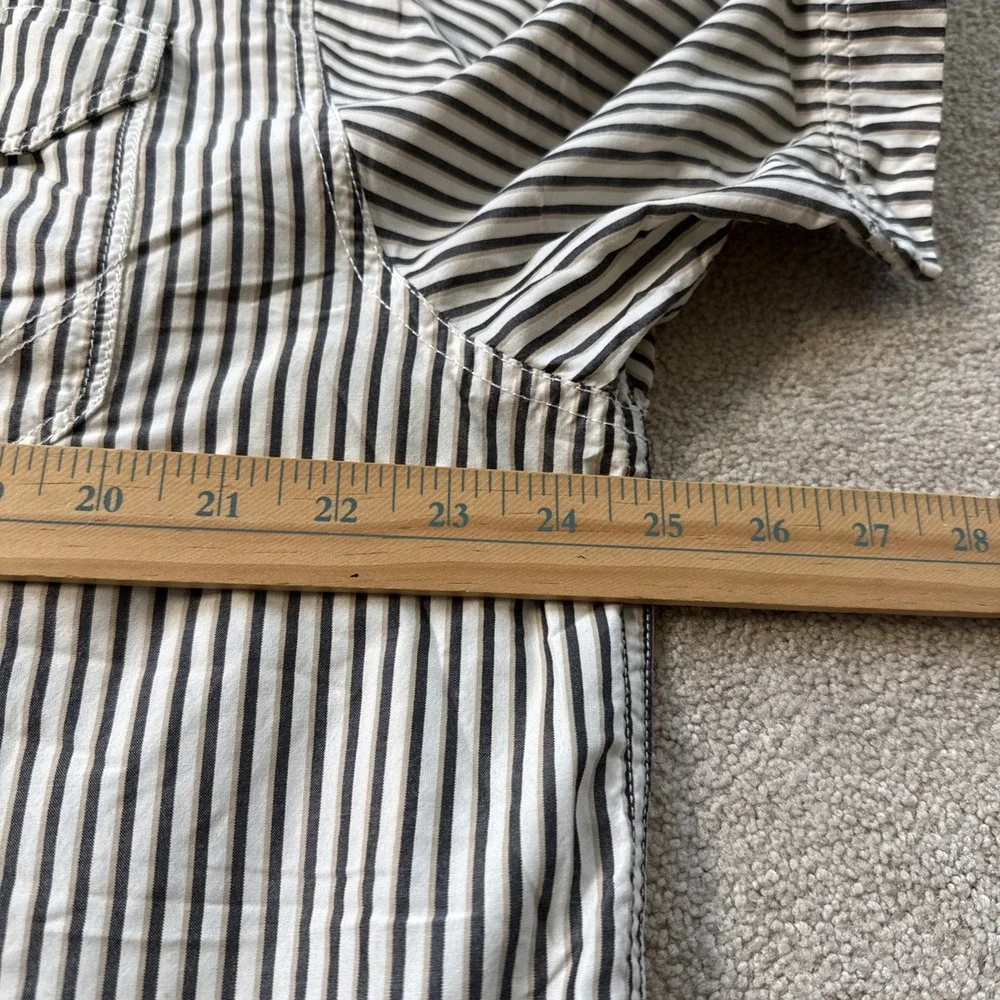 THE NORTH FACE Striped Short Sleeve Shirt Men's Sz XL Snap Button Outdoors Retro